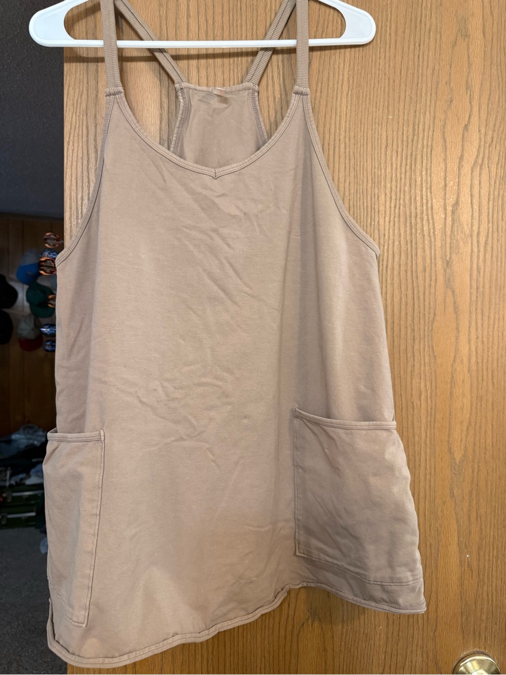 FP Movement by Free People Tan Double-Strap Utility Romper